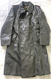 Army officer's private purchase leather coat with attached Panzer shoulder boards 